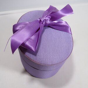 Vintage egg-shaped padded top gift box by Neiman Marcus